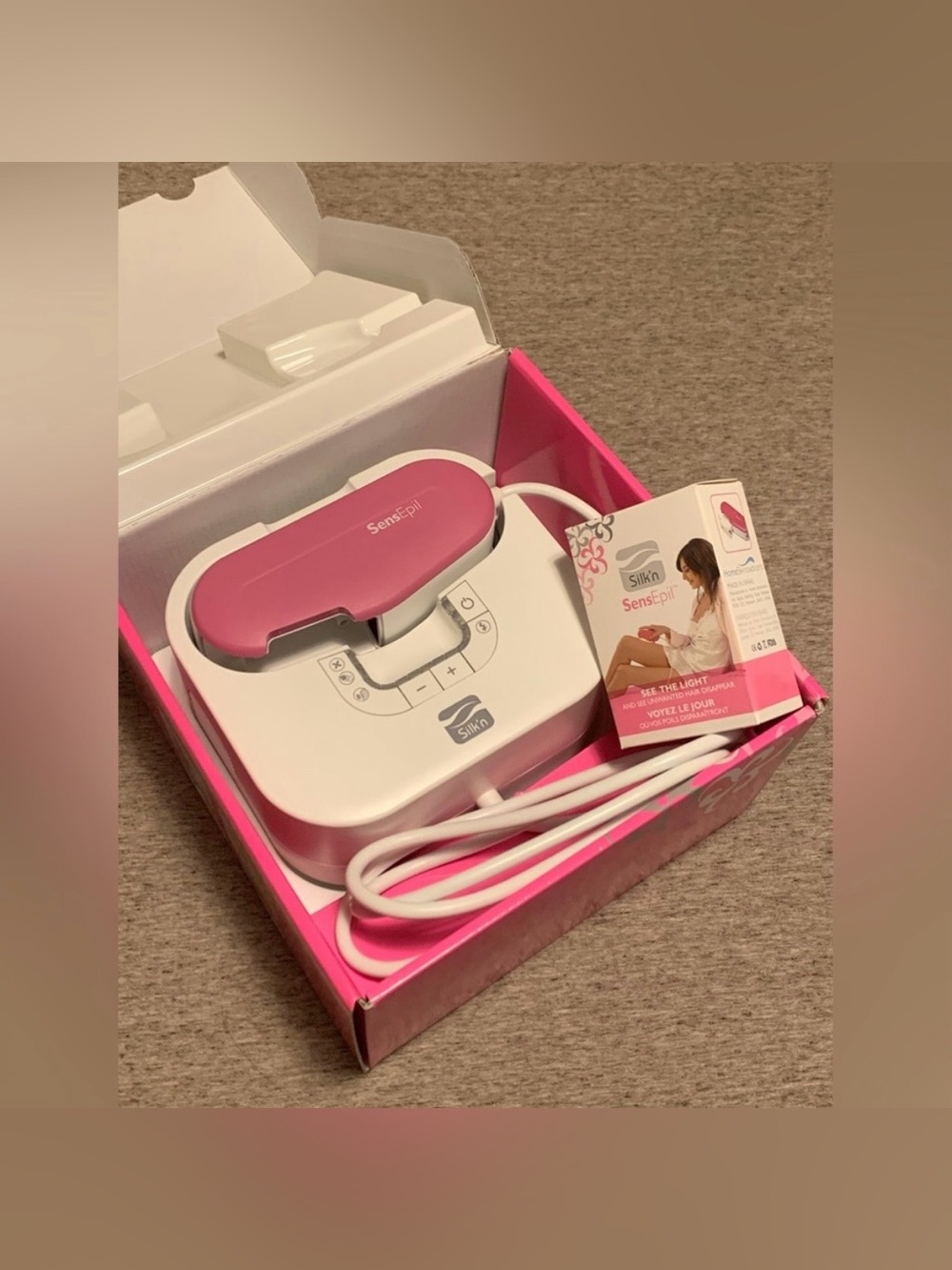 Silk’n Sensepil Hair Removal Device + new cartridge